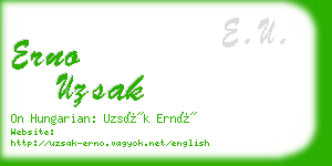 erno uzsak business card
